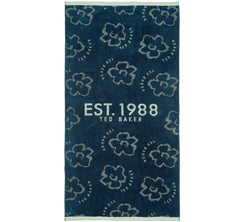Est 1988 Navy Beach Towel